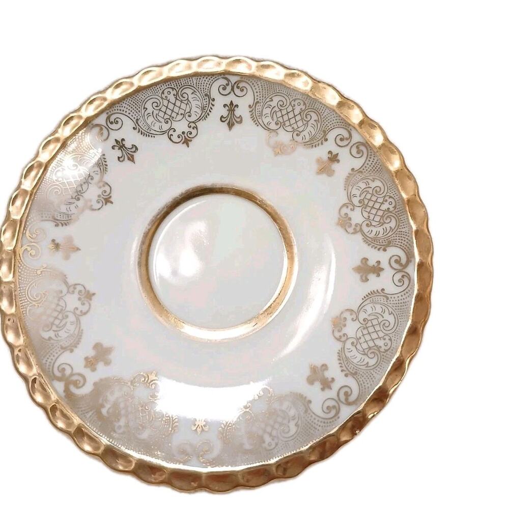 Vintage Winterling Bavaria Germany Saucer Gold Grape Leaf Scalloped Replacement
